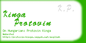 kinga protovin business card